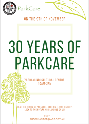 Celebrate 30 years of Parkcare