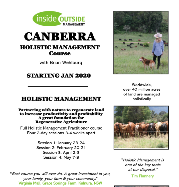 Canberra Holistic Management Course